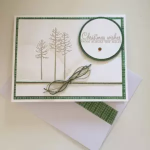 Stampin' Up! Christmas Wishes, Holly Berry Happiness, Thoughtful Branches, Circle Stitched Framelits
