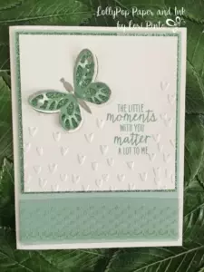 Stampin'Up! Watercolor Wings Bold Butterfly Framelits Dies Glimmer Paper Mint Macaron