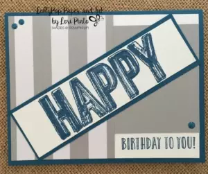 Happy Birthday Masculine Card, Happy Celebrations, Duo Celebrations Embossing Folder