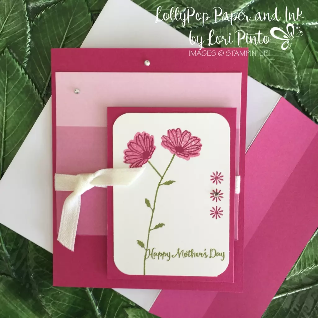 Stampin' Up!, Berry Burst, Color Theory DSP, Daisy Delight