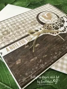 Stampin' Up! Wood Words stamp set and bundle, Monochromatic, Mono Monday, Rustic Note Car