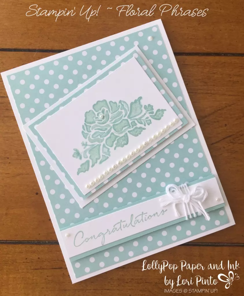 Stampin'Up!, Floral Phrases, MonoMonday, Pool Party, Wedding Wishes, Congratulations