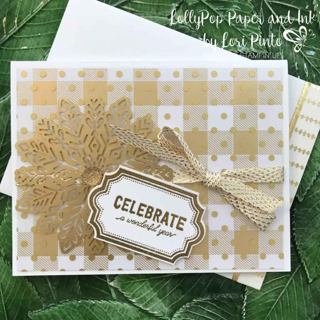 Stampinup!, Labels to Love stamp set, Everyday Label Punch, Year of Cheer Specialty DSP, Foil Snowflakes by Lori Pinto, #tttc014, 1
