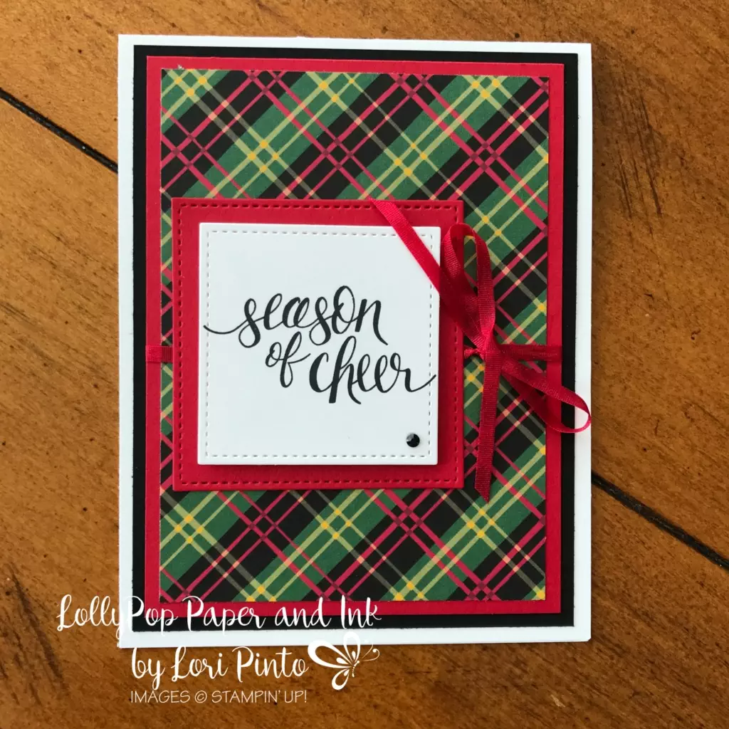 Stampinup!, Watercolor Christmas, Red & Green Plaid by Lori Pinto