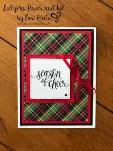 Stampinup!, Watercolor Christmas, Red & Green Plaid by Lori Pinto2