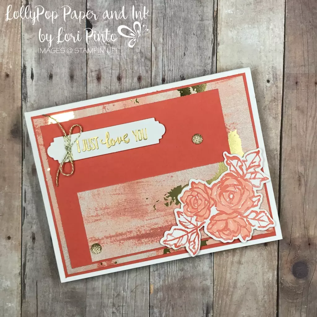 Stampinup! Stampin'Up! Petal Palette Stamp Set and Bundle with Painted With Love Specialty DSP Valentine Love Card by Lori Pinto1