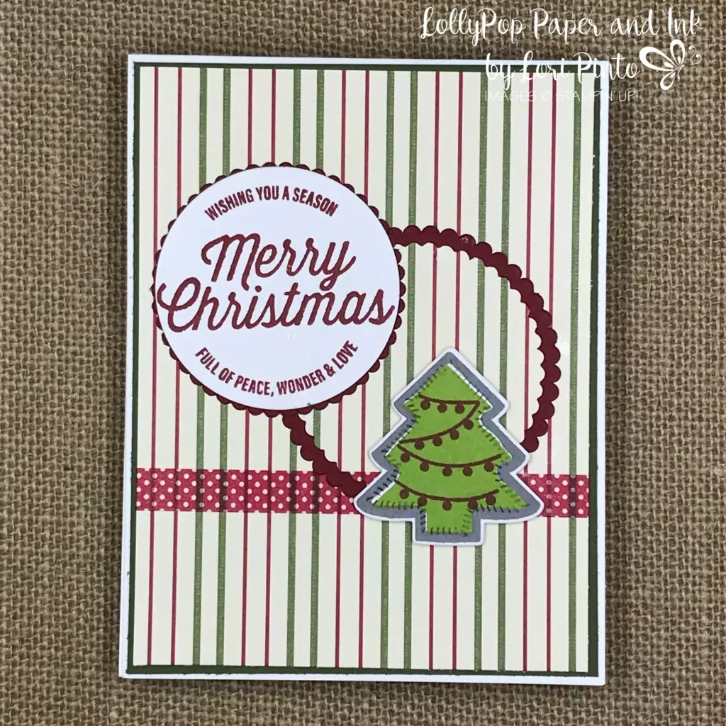 Stampin' Up! Nothing Sweeter stamp set and bundle with Farmhouse Christmas stamp set and Festive Farmhouse DSP Holiday card by Lori Pinto1