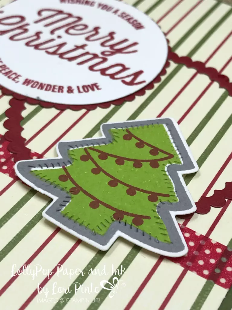 Stampin' Up! Nothing Sweeter stamp set and bundle with Farmhouse Christmas stamp set and Festive Farmhouse DSP Holiday card by Lori Pinto2