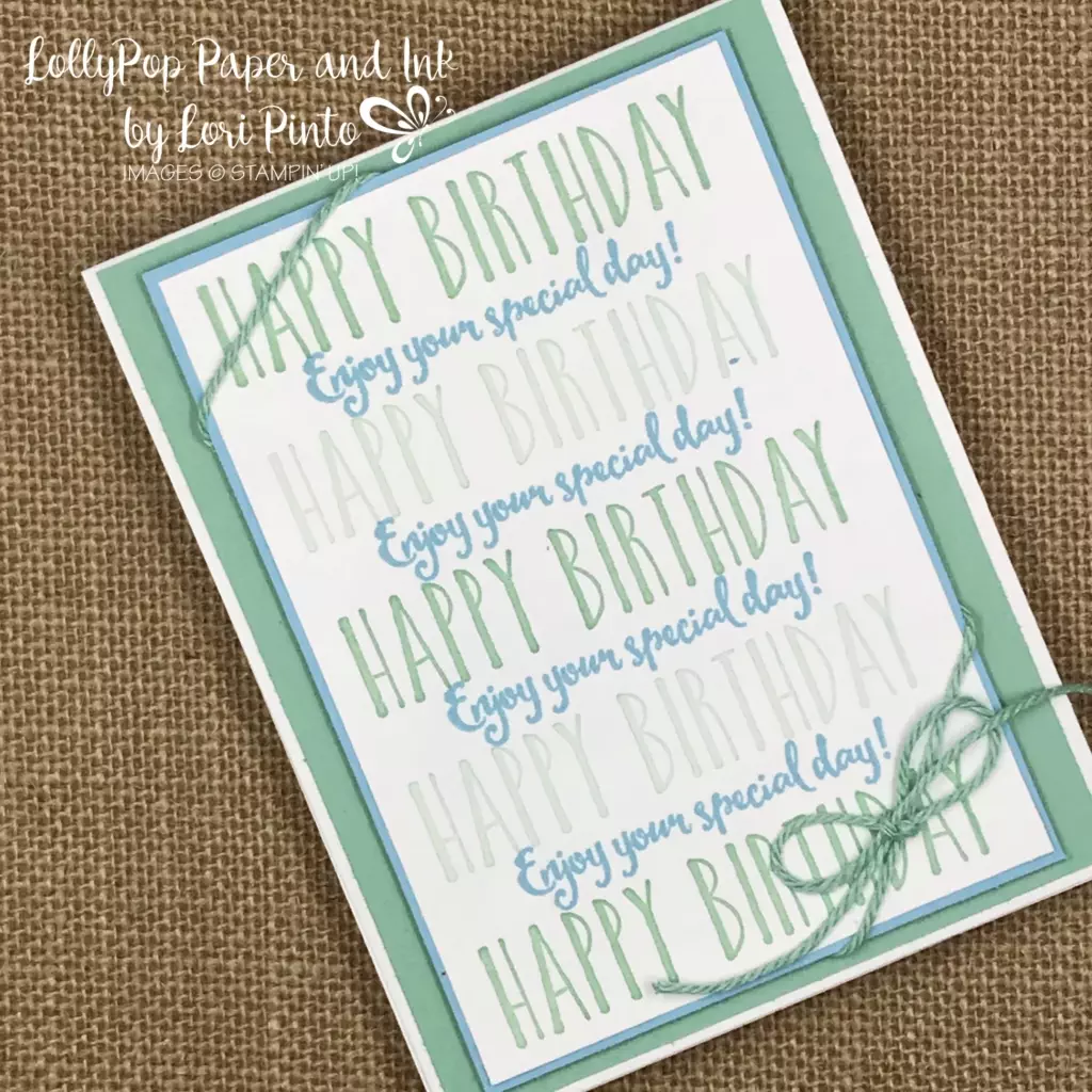 Stampin' Up! Perennial Birthday and Dragonfly Dreams stamp sets Happy Birthday card by Lori Pinto1
