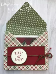 Stampin' Up! Stampinup! Pal's November Blog Hop - Envelope Note Card Box for Holiday Cards by Lori Pinto