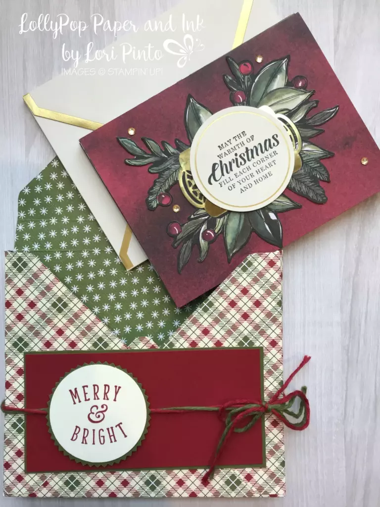 Stampin' Up! Stampinup! Pal's November Blog Hop - Envelope Note Card Box for Holiday Cards by Lori Pinto2