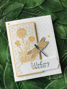 Stampin' Up! Stampinup! Garden Wishes Stamp Set with Dandy Garden DSP Wishing You All The Best card by Lori Pinto